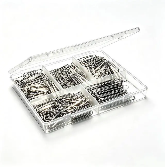 Main image of Paper Clips Assorted Sizes, Cute Silver Paper Clip for Office Supplies,Small Medium Large Jumbo, Heavy Duty, Ideal for Bookmark- Pack of 350