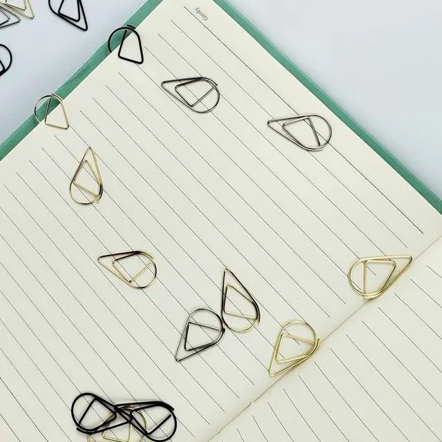 Alt view image 6 of 7 - 50 Pcs Black Paper Clips, 1 Inch Stainless Steel Decorative Shaped Paper Clips for Office School Supplies Wedding Invitations (Black)