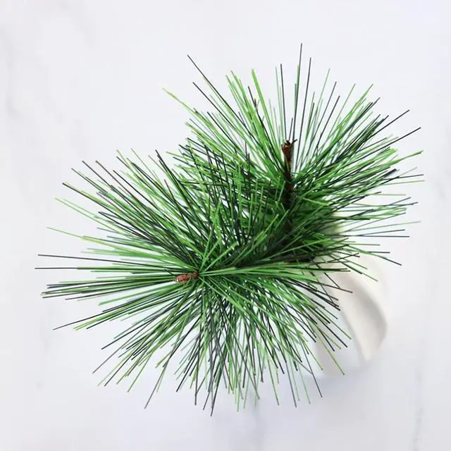 Alt view image 5 of 7 - Green Plants Pine Needles Artificial Pine Needles Branches Fake Pine Picks for Christmas Garland Wreath Decorations (3.9inch)