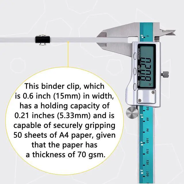 Alt view image 6 of 7 - Ykimok 40Pcs Mini Binder Clips, 5/8 inch(15mm), Paper Clamps Micro Size for Office Supplies, Black