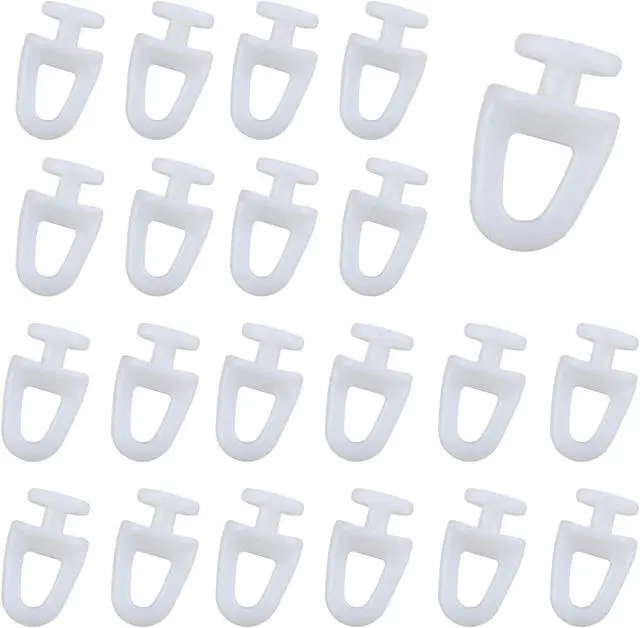 Main image of Curtain Track Rollers 60PCS 11mm/0.43Inch Dia White Plastic Curtain Track Carrier Glide Rollers, Drapery Rail Sliding Glider for Windows Shower Curtain Tracks