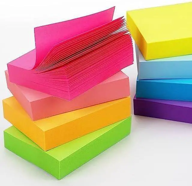 Alt view image 4 of 7 - Sticky Notes 1.5x2 in, Bright Colors Self-Stick Pads 8 Pads, 100 Sheets/Pad | Suitable for Home, Office, Notebooks, and School