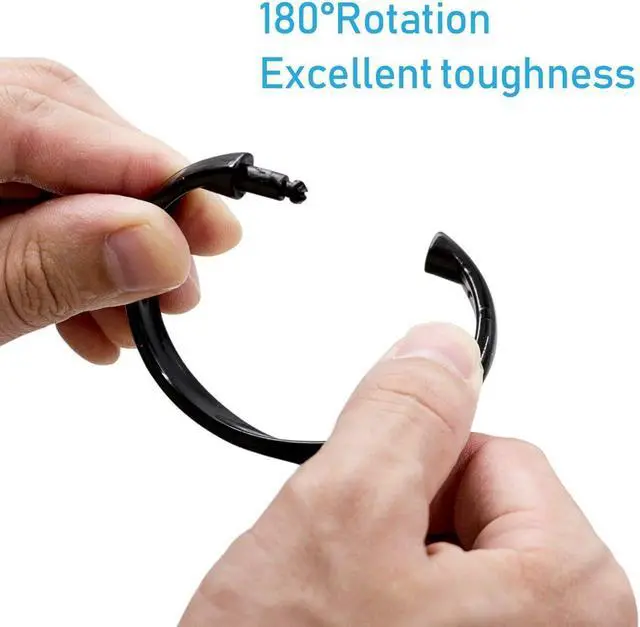 Alt view image 3 of 7 - Black Shower Curtain Hooks Rings, 12 Pcs Circular Plastic Shower Curtain Rings for Bathroom, Plastic Shower Curtain Hooks for Shower Curtain Rod, Black Shower Hooks Rings for Shower Curtain