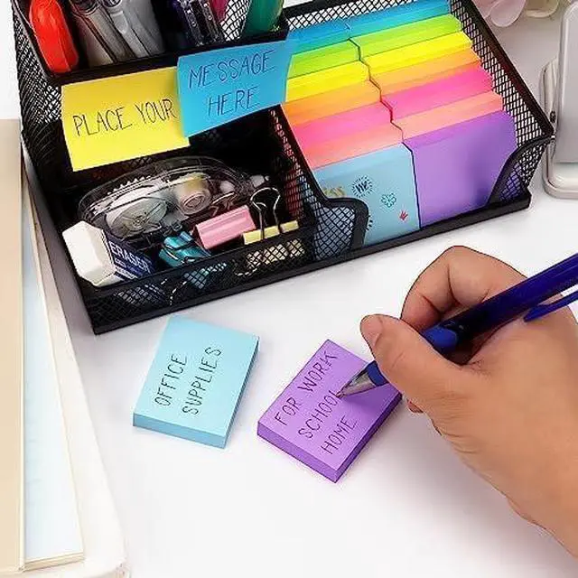 Alt view image 6 of 7 - Sticky Notes 1.5x2 in, Bright Colors Self-Stick Pads 8 Pads, 100 Sheets/Pad | Suitable for Home, Office, Notebooks, and School