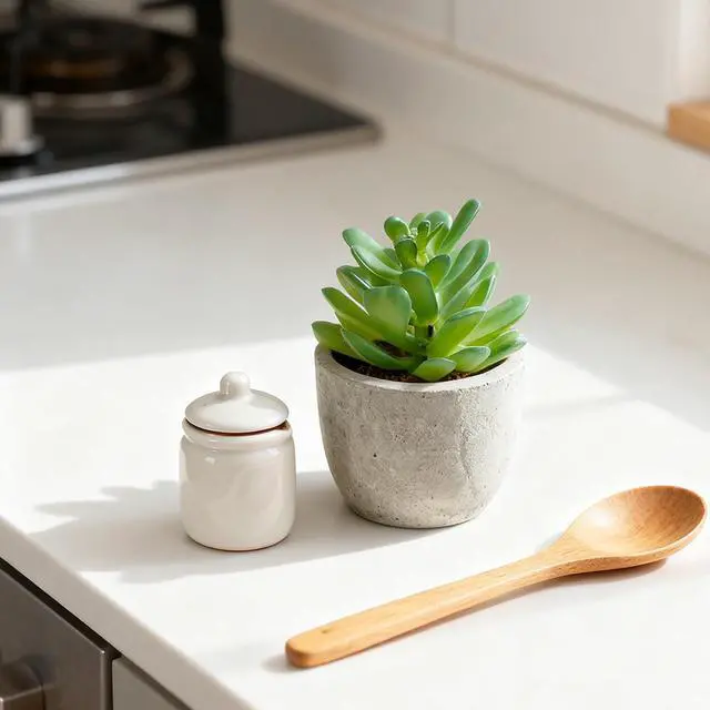 Alt view image 5 of 7 - ABAJI Mini 4 Succulents Plants Artificial in Pots Fake Plants for Bedroom Aesthetic Living Room Shelf Bathroom Decor Office Desk Accessories