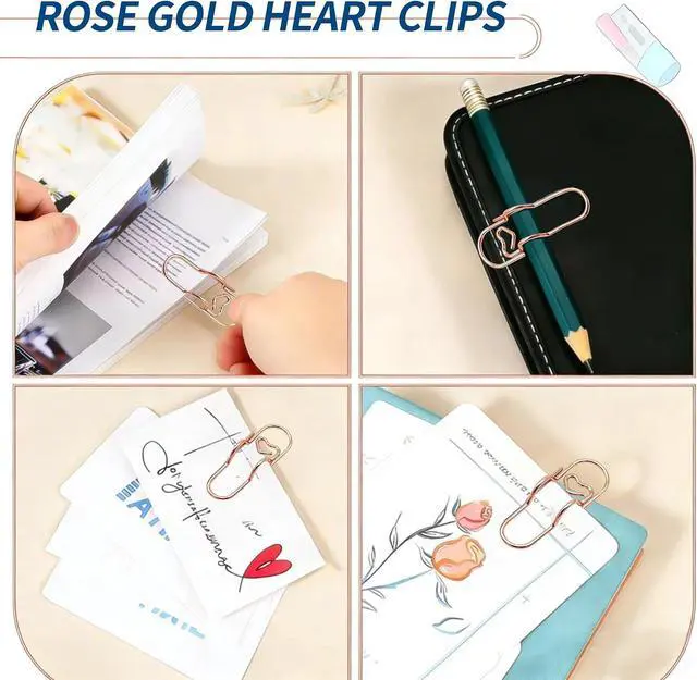 Alt view image 7 of 7 - 16 Pack Metal Pen Holder Clips, Stainless Steel Pen Loop Holders for Notebook Journal & Book, Ideal for School Office Students Teachers & Professionals, 4 Gold, 4 Rose Gold, 4 Silver & 4 Black