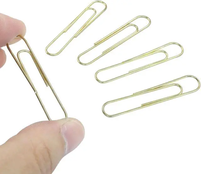 Alt view image 4 of 5 - 2 Inch Large Paper Clips, Rose Gold, 100Pcs | Coated Jumbo, Reusable, For Office School Home, Document Organizing