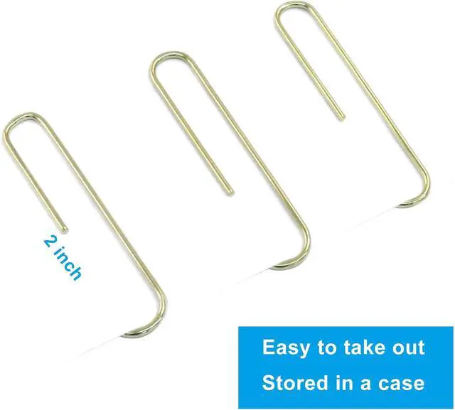 Alt view image 5 of 5 - 2 Inch Large Paper Clips, Rose Gold, 100Pcs | Coated Jumbo, Reusable, For Office School Home, Document Organizing