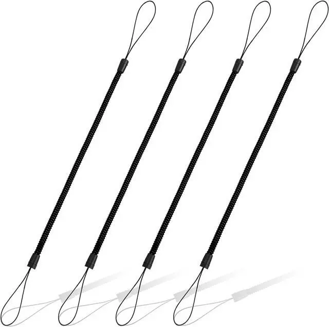 Main image of 4 PCS Pen Leash, Elastic Tether Lanyard for Touch Pens, Retractable Spring Coil Strap Stylus Lanyard Cord for Touchscreen, Clipboard