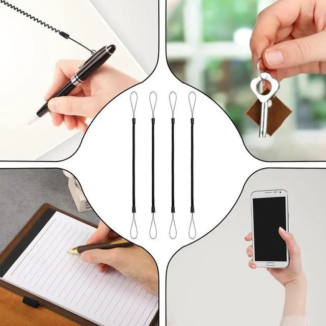 Alt view image 5 of 7 - 4 PCS Pen Leash, Elastic Tether Lanyard for Touch Pens, Retractable Spring Coil Strap Stylus Lanyard Cord for Touchscreen, Clipboard