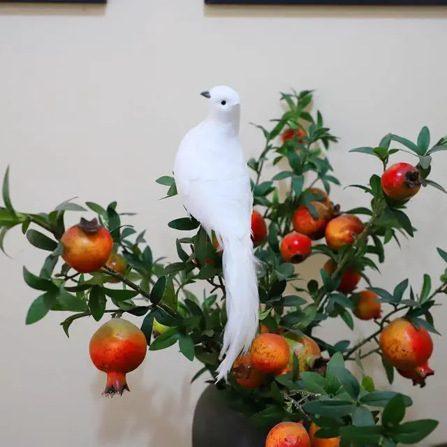 Alt view image 4 of 7 - 3 Pcs Large White Dove Artificial Dove Birds 8-Inch for Wedding Decoration Craft Home Garden Ornaments Flowers Floral Yard Patio Wreath Designs Christmas Tree Decor