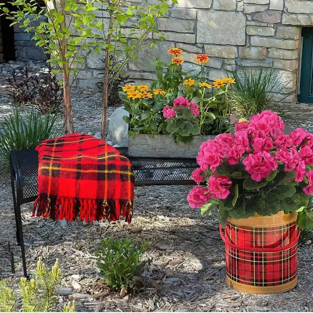 Alt view image 6 of 7 - CISDUEO 2 Pcs Artificial Geraniums Outdoors Silk Flowers Outside Hot Pink | Faux Flowers Geraniums for Outdoor Planter Floral Home Decor Indoor Garden Patio Grave Cemetary Vase Table Centerpiece