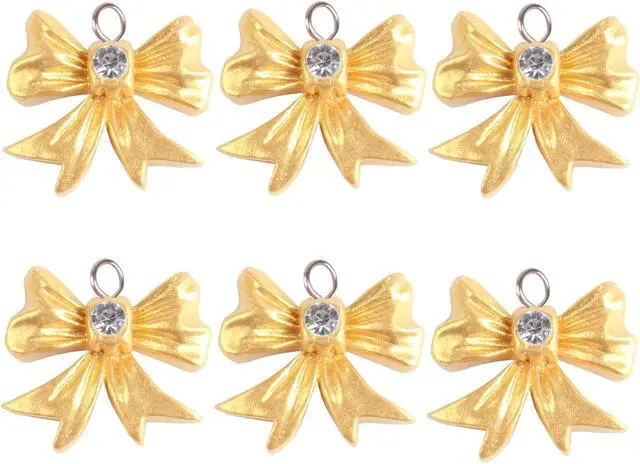 Alt view image 2 of 5 - 12 Pcs Gold Bow Knot Shower Curtain Hooks, Decorative Stainless Steel Shower Curtain Hooks for Bathroom Shower Rods