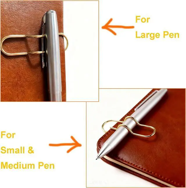 Alt view image 2 of 7 - Venupple Pen Holder Clip, 9 Pack Large PaperClips Oversized Pen Clips for Notebook, Colorful Metal Pencil Holder