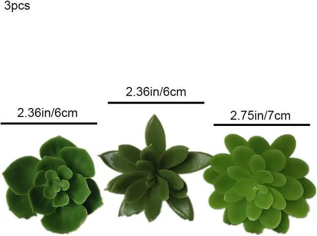 Alt view image 2 of 7 - 3pcs Faux Succulents Artificial Succulents Unpotted Realistic Mini Fake Plants for Home Decor Desk Bedroom Bathroom Office Shelf Decoration