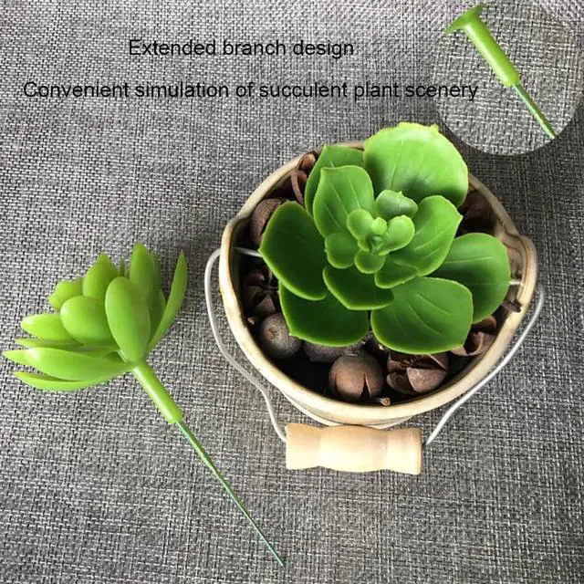 Alt view image 5 of 7 - 3pcs Faux Succulents Artificial Succulents Unpotted Realistic Mini Fake Plants for Home Decor Desk Bedroom Bathroom Office Shelf Decoration