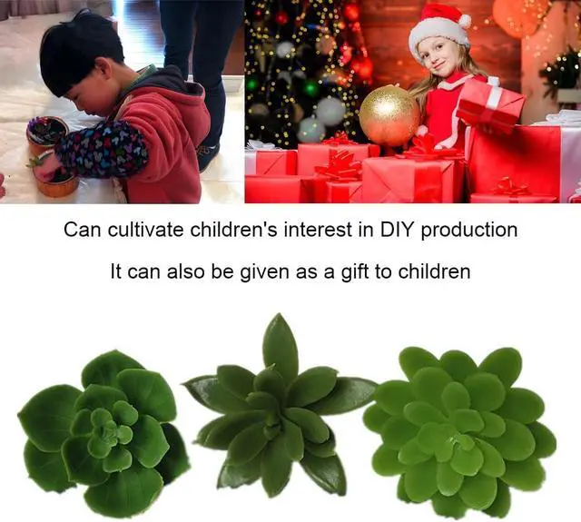 Alt view image 7 of 7 - 3pcs Faux Succulents Artificial Succulents Unpotted Realistic Mini Fake Plants for Home Decor Desk Bedroom Bathroom Office Shelf Decoration