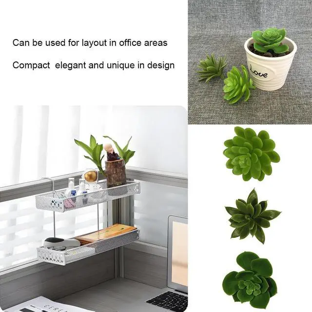 Alt view image 6 of 7 - 3pcs Faux Succulents Artificial Succulents Unpotted Realistic Mini Fake Plants for Home Decor Desk Bedroom Bathroom Office Shelf Decoration