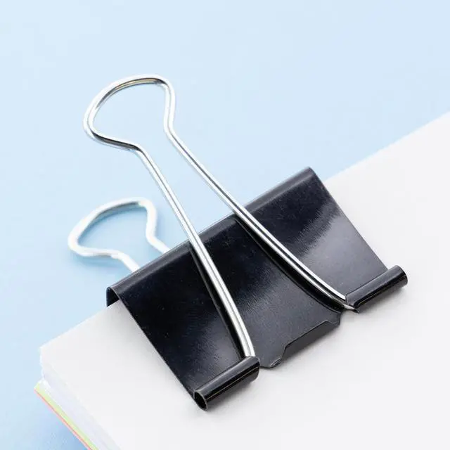 Alt view image 5 of 7 - BAZIC Products Assorted Size Binder Clips, Black, 12 Ct | clamp paper stacks tight and hold without staples or folds