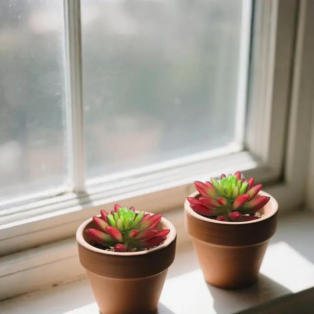 Alt view image 7 of 7 - 2 Pcs Artificial Succulent Plants, Realistic Fake Succulents, Artificial Plant for Garden Arrangement Decor, Red