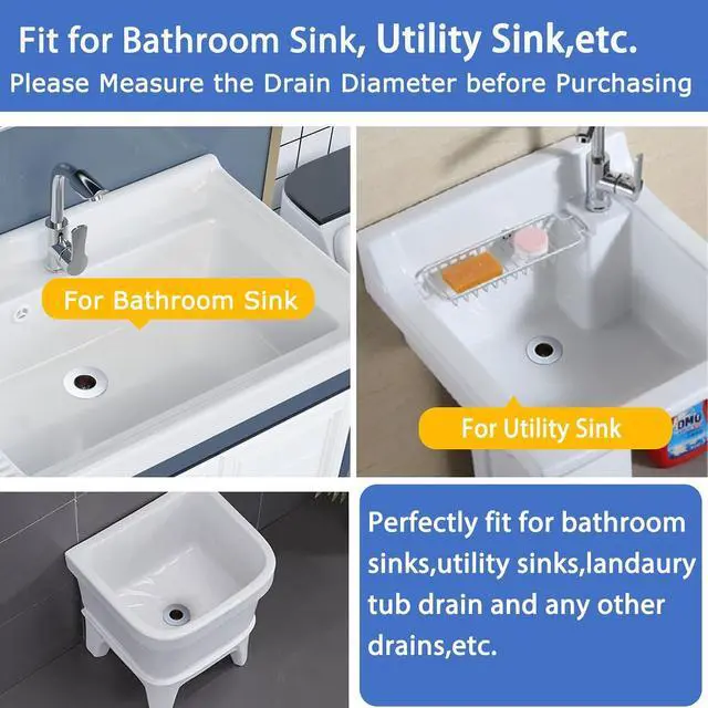 Alt view image 6 of 6 - Bathroom Sink Drain Strainers for 1.1"-1.25" Depth Than 1.6" Drain Hole Catcher for Bathroom Sink,Laundry, Utility, RV Sink.Small Conical Bathroom Sink Strainer Basket