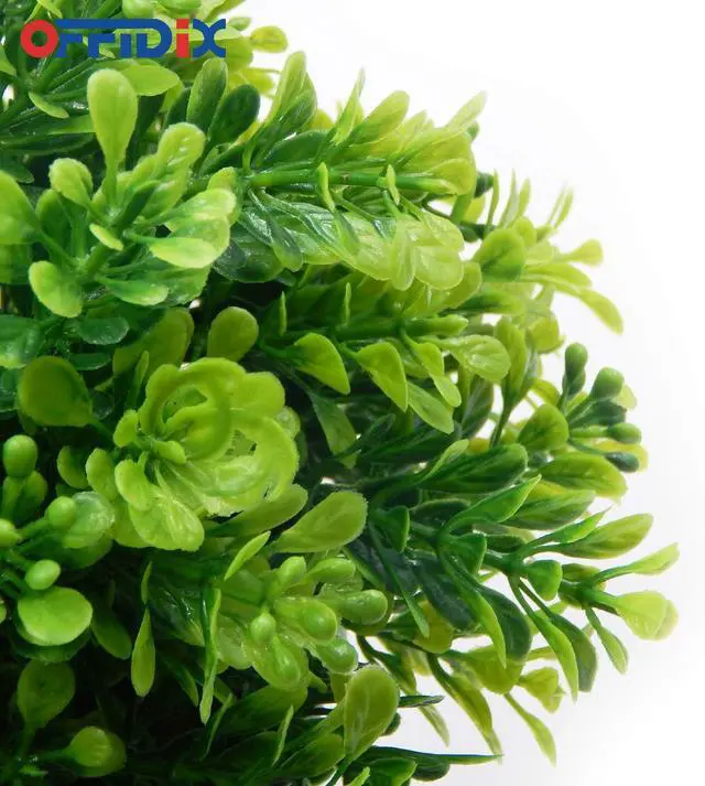 Alt view image 4 of 7 - OFFIDIX Artificial Plastic Plants with Pots, Fake Plastic Eucalyptus Plants for Home Office Decoration, Small Faux Plastic Plants for Indoor Decor
