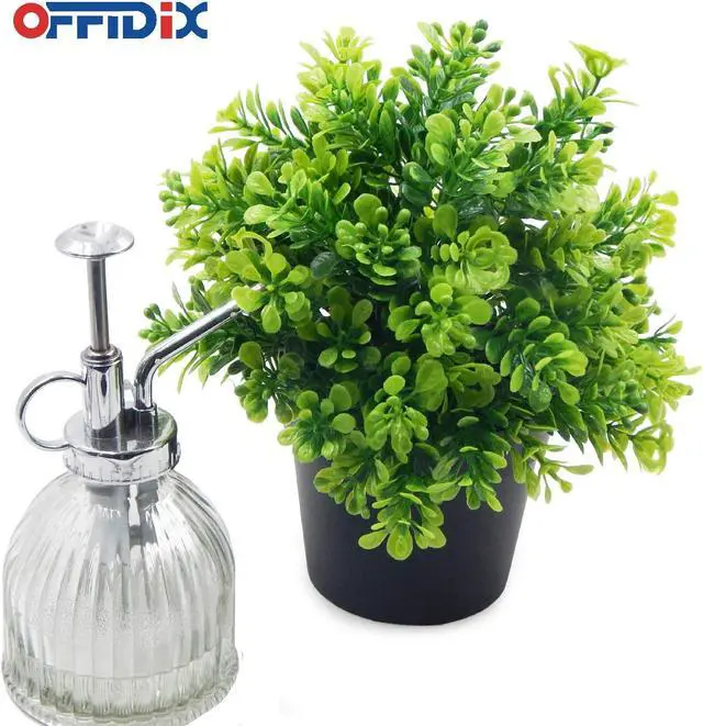 Alt view image 5 of 7 - OFFIDIX Artificial Plastic Plants with Pots, Fake Plastic Eucalyptus Plants for Home Office Decoration, Small Faux Plastic Plants for Indoor Decor