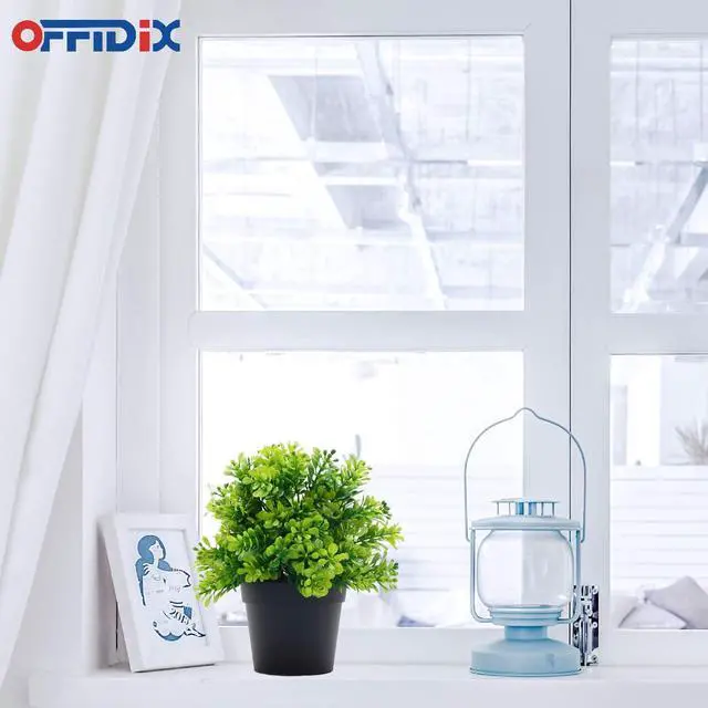 Alt view image 7 of 7 - OFFIDIX Artificial Plastic Plants with Pots, Fake Plastic Eucalyptus Plants for Home Office Decoration, Small Faux Plastic Plants for Indoor Decor