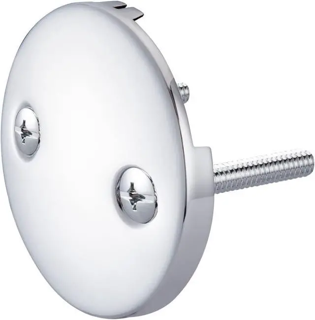 Alt view image 2 of 4 - Uni-Green Universal Tub Overflow Faceplate, Polished Chrome, Solid Brass Construction (2-Hole)