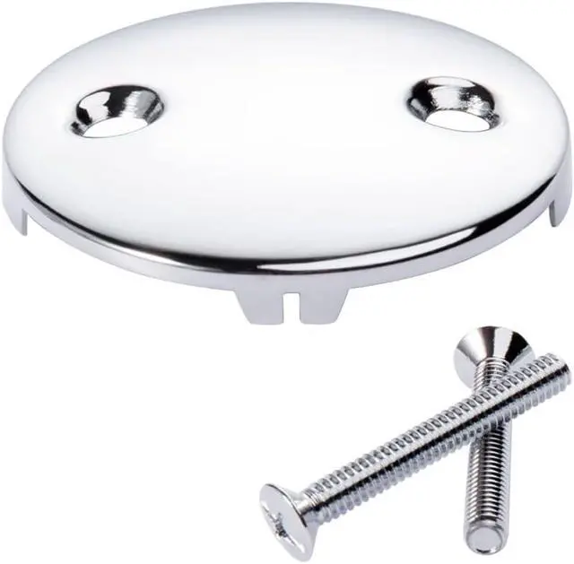 Alt view image 3 of 4 - Uni-Green Universal Tub Overflow Faceplate, Polished Chrome, Solid Brass Construction (2-Hole)