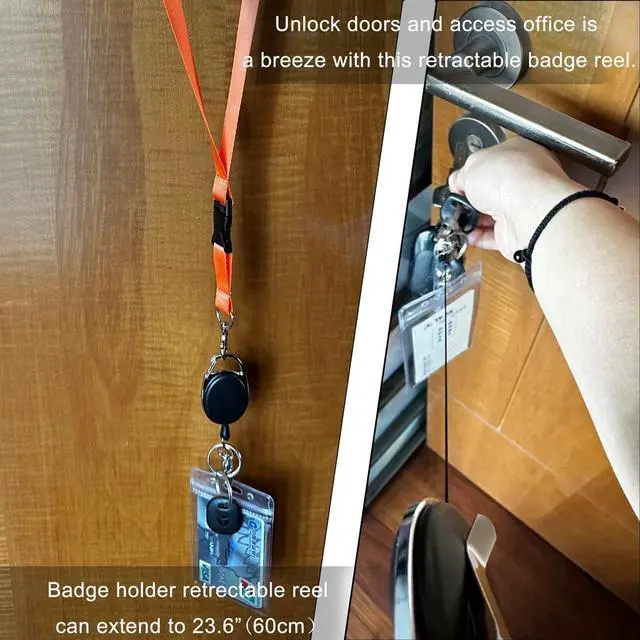 Alt view image 6 of 7 - Retractable Badge Reel with Claw Clasp and Clip for Id Card Holders (2Pack)