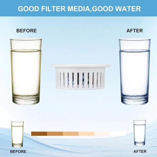 Alt view image 3 of 7 - RUMOSE High Output Revitalizing Shower Head Filter | Effectively Remove Chlorine, Hard Water, Fluoride, Organics etc. Improve Your Skin and Hair, White Replacement Filter