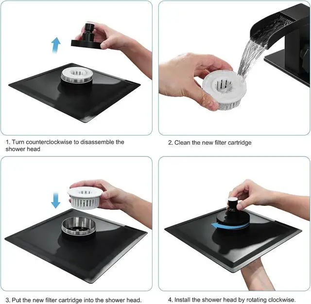 Alt view image 5 of 7 - RUMOSE High Output Revitalizing Shower Head Filter | Effectively Remove Chlorine, Hard Water, Fluoride, Organics etc. Improve Your Skin and Hair, White Replacement Filter