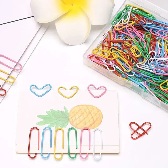 Alt view image 3 of 6 - Elisel Colored Paper Clips, 200pcs Medium Size (1.3 inch), Durable and Rustproof, Great for Office, School and Personal Use (Multicolour)