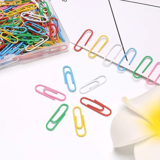 Alt view image 4 of 6 - Elisel Colored Paper Clips, 200pcs Medium Size (1.3 inch), Durable and Rustproof, Great for Office, School and Personal Use (Multicolour)