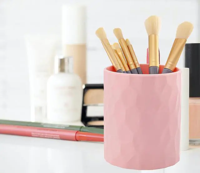 Alt view image 2 of 6 - minimaliving Pen Holder,Nordic Style Silicone Waterproof Pencil Holder for Desk Simple&Modern Minimalist Makeup Organizer Multifunctional Office Supplies for Home,Kids and School (Pink)