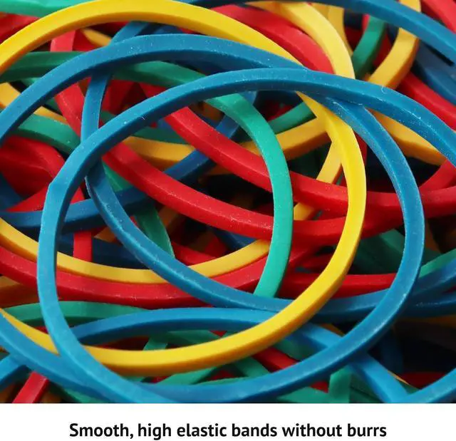 Alt view image 7 of 7 - zelin 200 Pcs Rubber Bands, Bagged Colorful Rubber Bands Office Supplies | Back to School Supplies, Reusable Rubber Band for Tie Dye, Bracelets, Money, Crafts, Mail Sorting, File Bundling