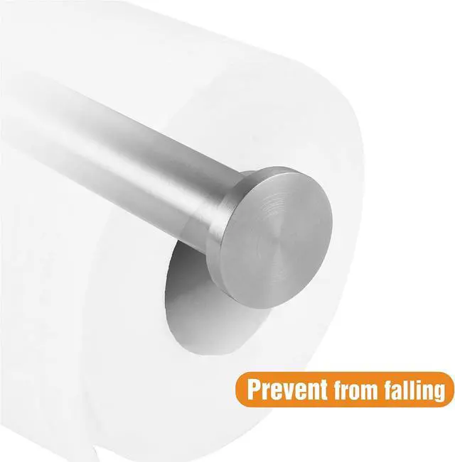 Alt view image 2 of 7 - HITSLAM Stainless Steel Toilet Paper Holder, Self Adhesive, Rust Proof, Heavy Duty, for Bathroom
