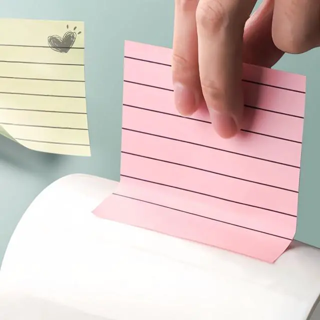 Alt view image 6 of 6 - MOLOPPO Lined Sticky Notes, 100 Sheets, 6"x4", 4 Colors | Strong Sticking, Super Self-Stick, Easy to Post, For Home Use, For Office Use, For Study Use