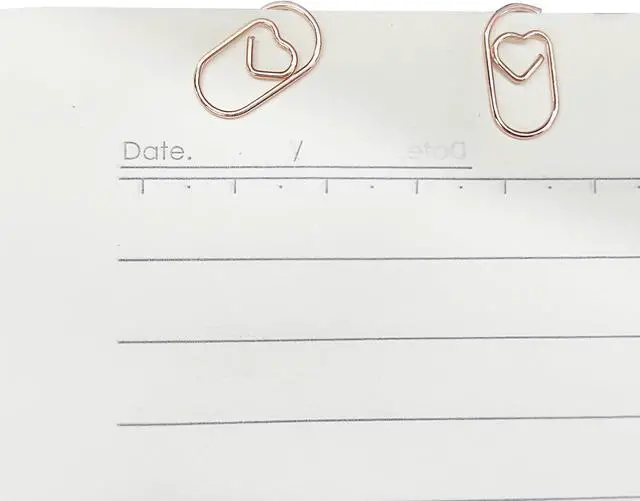 Alt view image 5 of 5 - Hitefu Mini Heart Shaped Paper Clips, Rose Gold, 100 Pcs, 2 cm | Cute Design, For Decoration, Organization, Document, Office