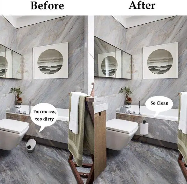 Alt view image 3 of 6 - Adhesive Toilet Paper Holder - Roll Holder Small Space for Kitchen Bathroom Utility Hooks Stick on Wall Stainless Steel Brushed Black