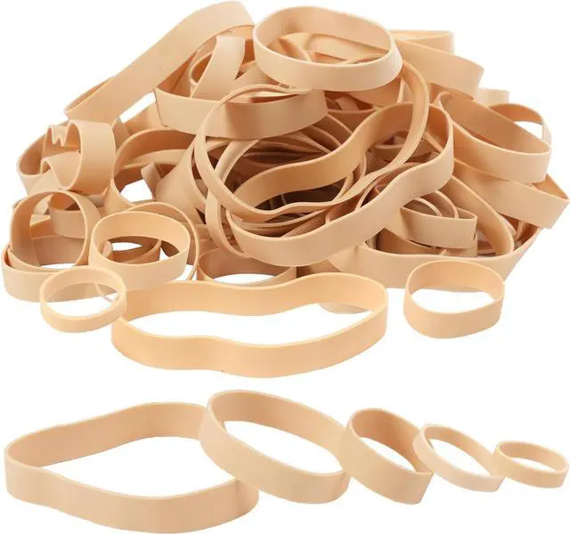 Alt view image 4 of 6 - Rubber Bands Assorted Sizes 65Pcs Wide Big Thick Elastic Bands Heavy Duty | Large Rubber Band for Office Supplies size105 size#82,size84,1.5in,2in