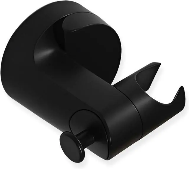 Main image of Hand held Showerhead Holder Wall Mounted - Wide Anlge Adustable - Bathroom Suction Cup Shower Hose Holder (Matte Black)