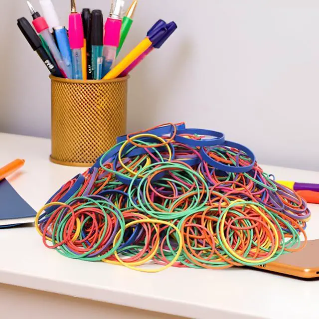 Alt view image 3 of 7 - 400Pcs Rubber Bands Assorted Sizes 0.5lb Multicolor Elastic Band Strong | Elasticity Heavy Duty Wide Thick Large Small Rubber Band for Office Supplies size:#16,#18,#19,#32,#33,#64,#117A