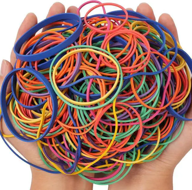 Alt view image 2 of 7 - 400Pcs Rubber Bands Assorted Sizes 0.5lb Multicolor Elastic Band Strong | Elasticity Heavy Duty Wide Thick Large Small Rubber Band for Office Supplies size:#16,#18,#19,#32,#33,#64,#117A