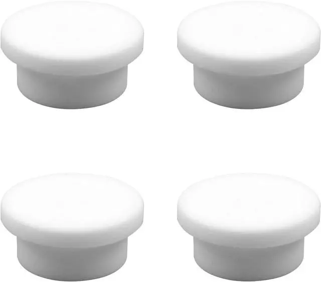 Main image of 4 Pack Sink Overflow Hole Cover for Kitchen Sink Hole Overflow Cap for Bathroom Sink Basin Trim Overflow Cover Insert in Hole Round Caps (White)