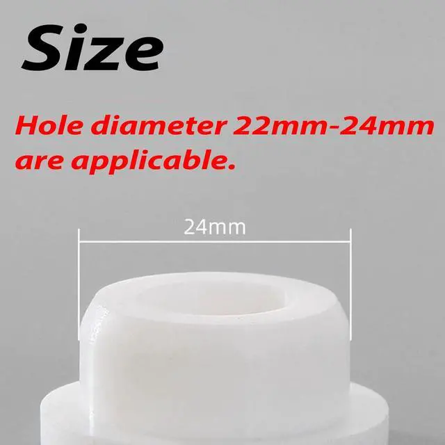 Alt view image 2 of 6 - 4 Pack Sink Overflow Hole Cover for Kitchen Sink Hole Overflow Cap for Bathroom Sink Basin Trim Overflow Cover Insert in Hole Round Caps (White)