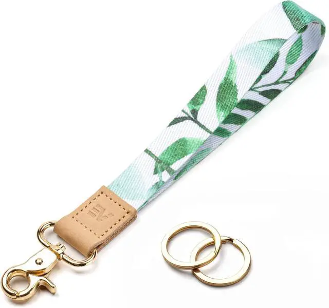 Main image of Keychain Lanyard for Keys, Wristlet Key Chain for Women, Key Holder Lanyards with 2 keyrings