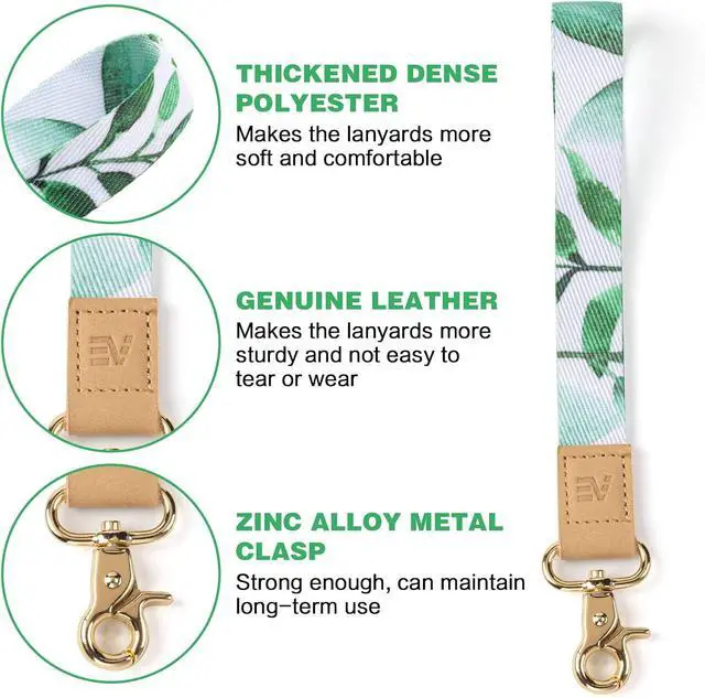 Alt view image 4 of 7 - Keychain Lanyard for Keys, Wristlet Key Chain for Women, Key Holder Lanyards with 2 keyrings