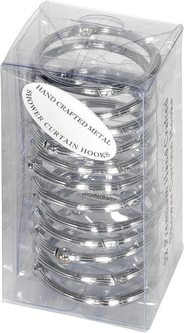 Alt view image 3 of 3 - Carnation Home Fashions "O Shower Curtain Hooks, Chrome